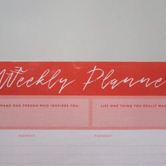 NWT! Undated Desktop Weekly Calendar Chunky Pad - 75 Sheets - Picture 2 of 6